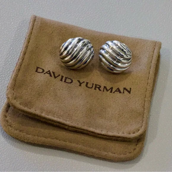 David Yurman Silver Sculptural Earrings